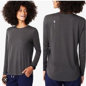 Figs super soft long sleeve underscrub. Size large. Charcoal grey.